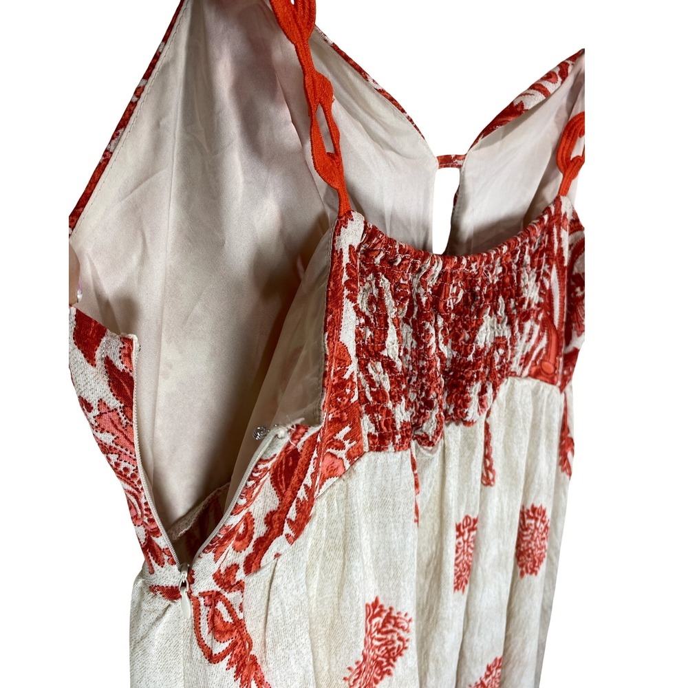 Anewsta Paisley Maxi Dress XL Boho Smocked Back Sleeveless Beachy Flowy Vacay - Picture 5 of 12
